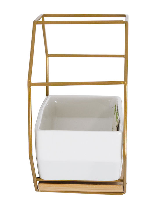 GloboStar Hanging Planter Ceramic White 18x10x18cm.