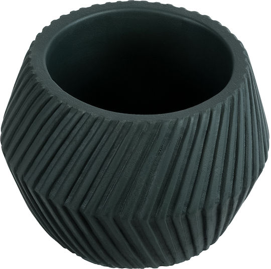 GloboStar Artificial Garden Barbados Саксия Керамика Черен 11x11x8.5εκ.