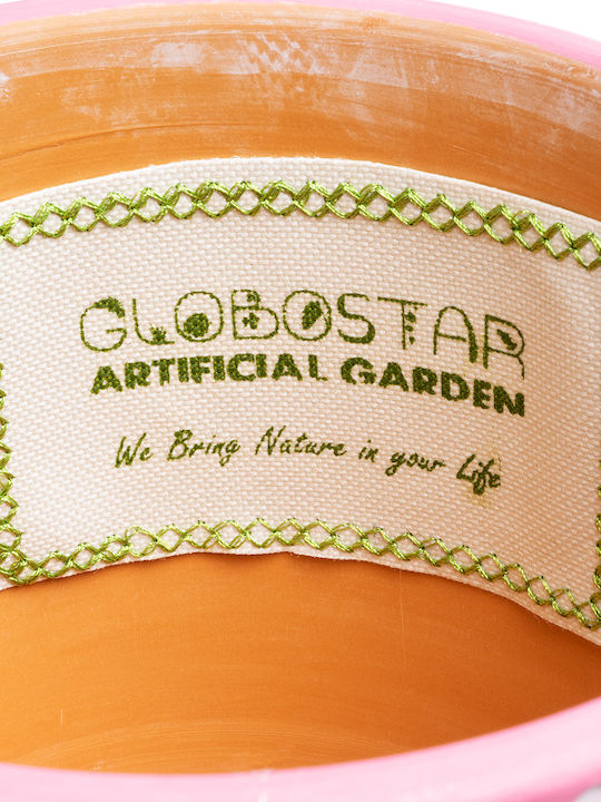 GloboStar Planter Ceramic Pink with Stand 16x16x16cm.