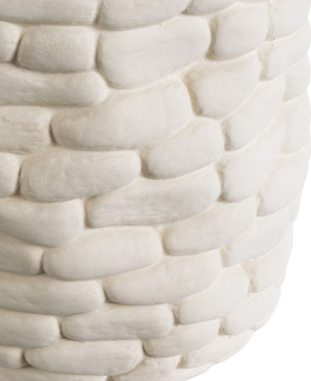 GloboStar Planter Ceramic White with Stand 15.5x15.5x15cm.
