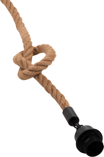 HomeMarkt Pendant Light Brown Boho with Rope for Socket E27