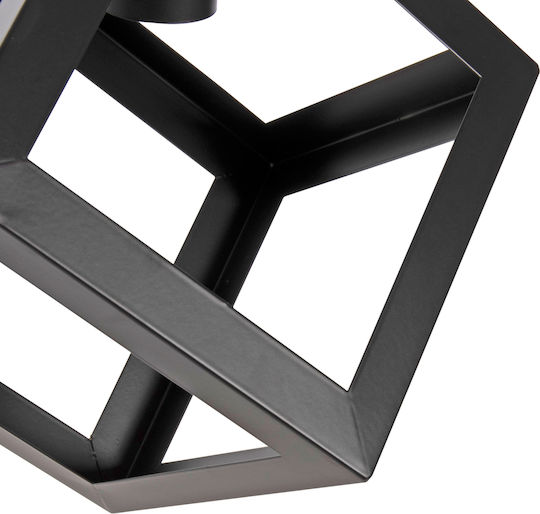 HomeMarkt Black Pendant Ceiling Light with E27 Socket 23x23x122cm