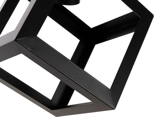 HomeMarkt Black Pendant Light with E27 Socket 16x16x132cm