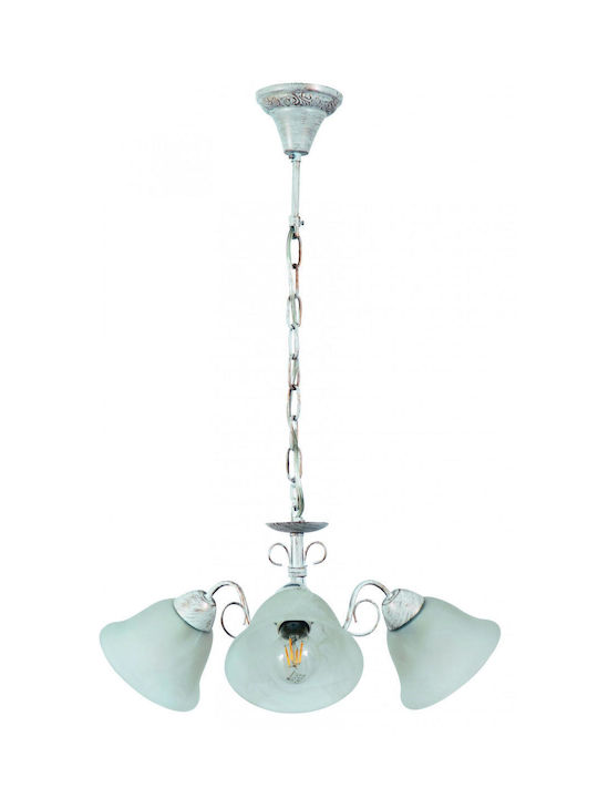 ARlight Pendant Light White with Socket E27 48cm