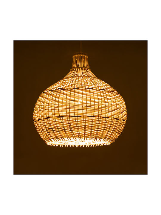 GloboStar Pendant Light Beige Boho Grid with Socket E27 41x41x40cm