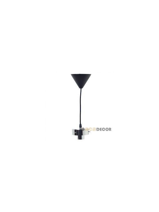 Aca Pendant Light Suspension for Socket E27 Black