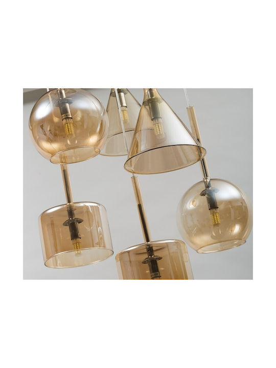 Luma Suspendat Candelabru pentru 4 Becuri G9 Transparent