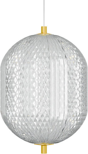 Alphab2b LED Κρεμαστό Φωτιστικό Χρυσό 20x15x120εκ.