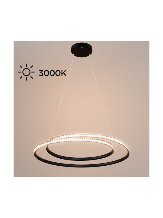 Alphab2b Brilliant Pendant Light Black 60x120cm
