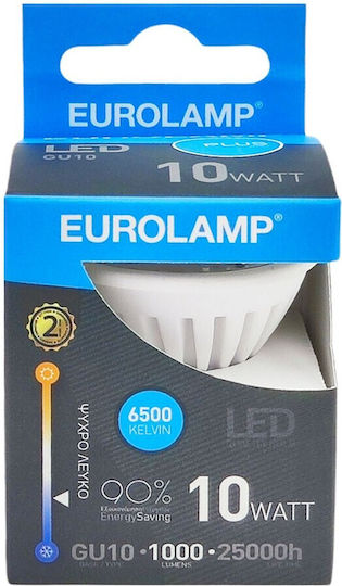 Eurolamp LED Крушка 10W за Цокъл GU10 и Форма MR16 Хладно бяло 1000лм