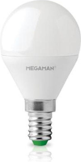 Megaman Λάμπα LED 5W για Ντουί E14 και Σχήμα G45 Θερμό Λευκό 270lm Dimmable