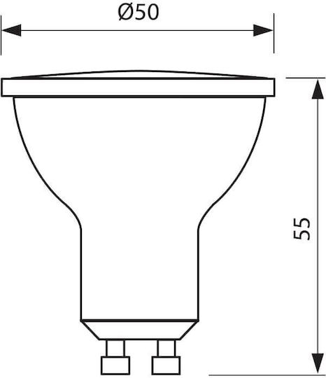 Vivalux LED Bulb 3W for Socket GU10 and Shape MR16 Natural White 200lm