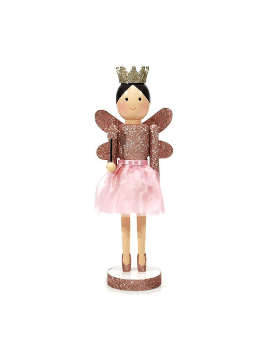 General Trade Christmas Wooden Figure Fairy Pink Height 35cm
