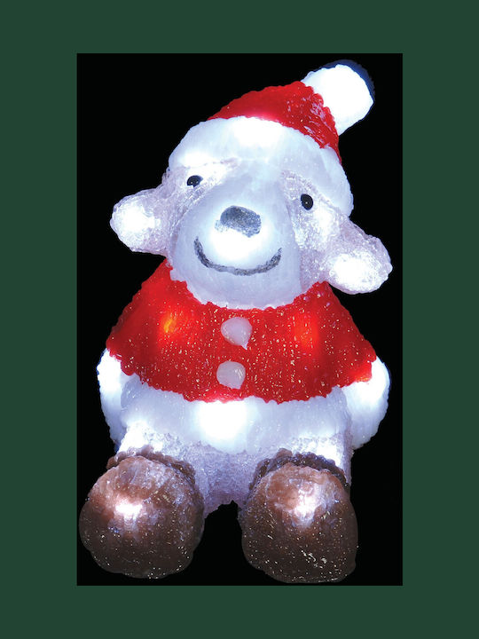 Lianos Christmas Plastic Illuminated Doggy Figure Multicolour Battery