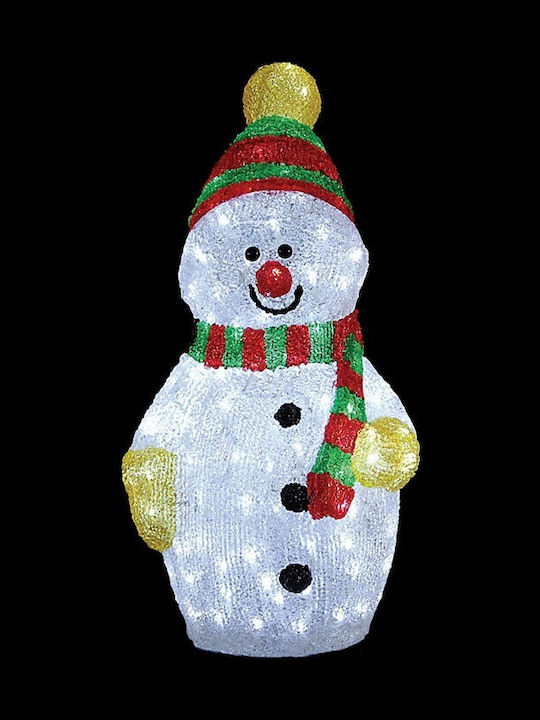 Lianos Illuminated Christmas Plastic Figure SNowman White