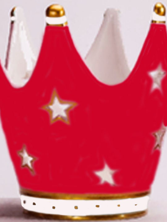 Iliadis De Crăciun Ceramică Figurină Tiara Roșie Înălțime 20cm.