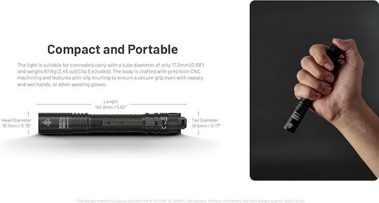 NiteCore LED IP68 с Максимална Яркост 1000лм MT2A PRO Черен
