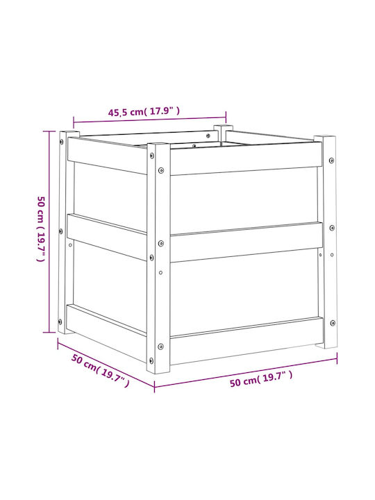 vidaXL Set 2 Planters Wooden Brown
