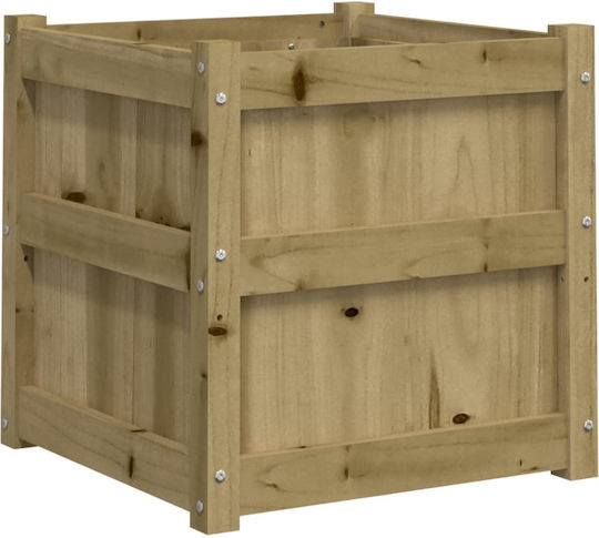 vidaXL Planter Box Wooden Impregnator. Pine wood 50x50x50cm.