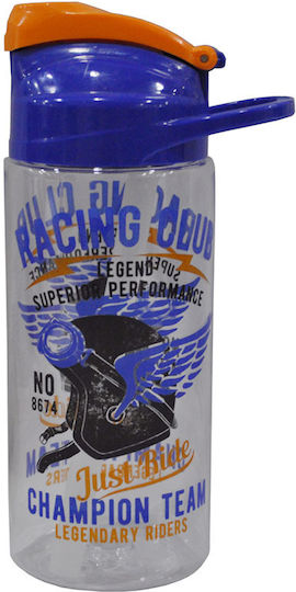 Sidirela Falcon Kids Water Bottle Plastic with Straw Blue 500ml