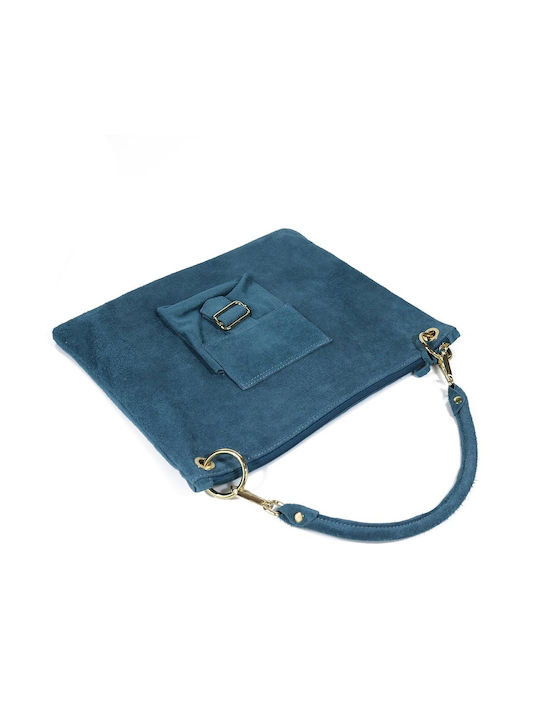 Passaggio Leather Leather Women's Bag Shoulder Petrol Blue