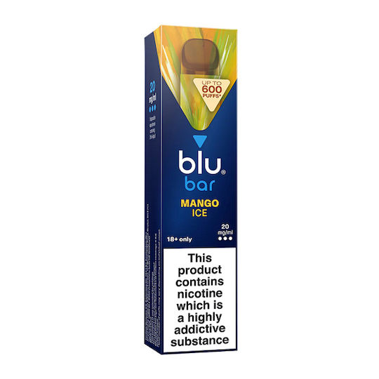 MyBlu Bar Țigară Electronică De Unică Folosință 600 Inhalări Mango Ice 2ml 20mg Galben