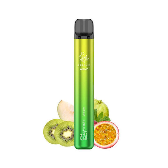 Elf Bar 600 V2 Țigară Electronică de unică folosință 600 Inhalări Kiwi Passion Fruit Guava 2ml 20mg