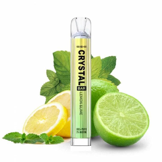 SKE Crystal Țigară Electronică de Unică Folosință 600 Inhalări Lemon Lime 2ml 20mg Galben
