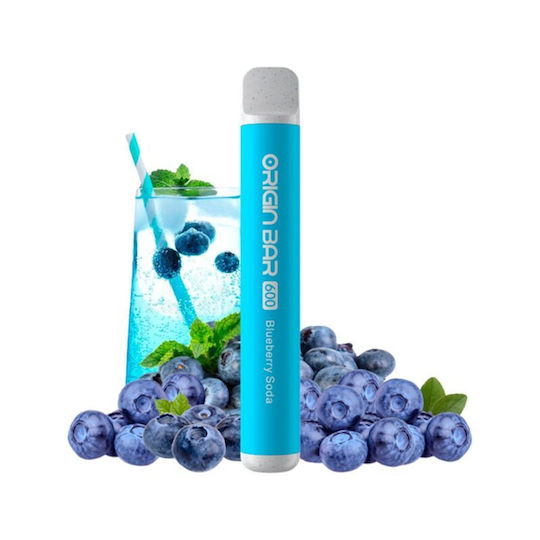 Aspire Origin Bar Ηλεκτρονικό Τσιγάρο μιας Χρήσης 600 Εισπνοών Blueberry Soda χωρίς Νικοτίνη 2ml Μπλε