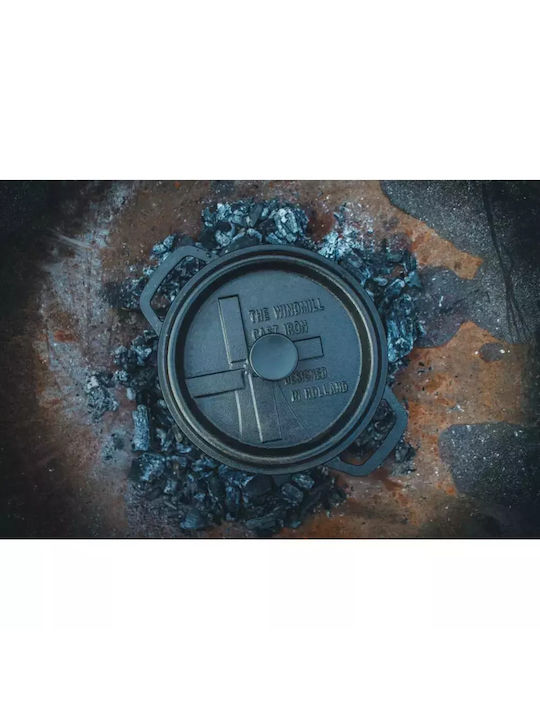 The Windmill Dutch Oven Round Cast Iron 23.5x21cm 1pcs