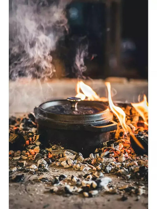 The Windmill Dutch Oven Round Cast Iron 23.5x21cm 1pcs