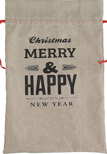 Lianos Christmas Sack for Gift Brown 46x71cm.