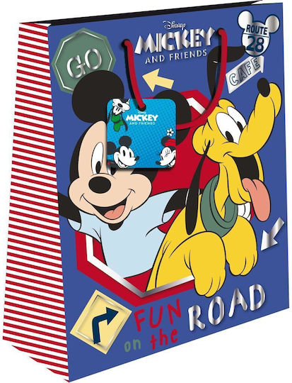 Διακάκης Χάρτινη Τσάντα για Δώρο με Θέμα "Minnie" Πολύχρωμη 18x23x11εκ.