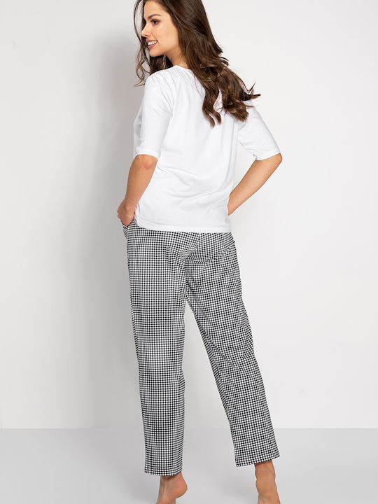 Momenti Per Me Set Winter Women's Pajamas White/Black