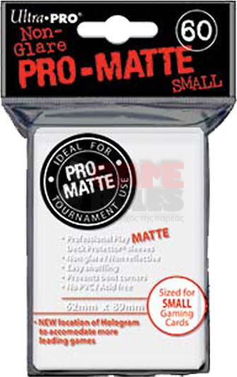 Ultra Pro Manșoane De Carduri Yu-Gi-Oh Dimensiune Japoneză Mică Pro-Matte 60 Bucăți Albe