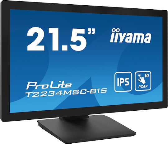 Iiyama ProLite T2234MSC-B1S IPS Monitor 21.5" FHD 1920x1080 with Response Time 8ms GTG