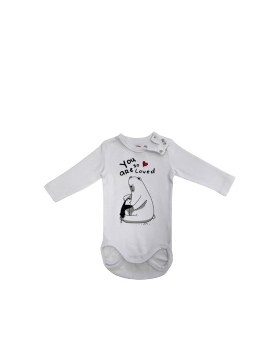 Venere Baby Bodysuit Set Long-Sleeved White