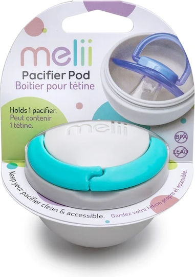 Melii Case Pacifier made of Plastic Gray