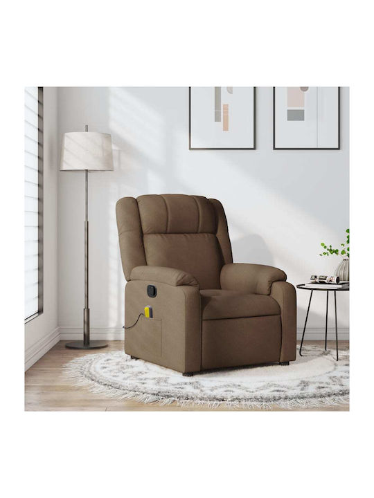 Fotoliu Relax Masaj cu Puf Maro 74x86.5x93.5cm