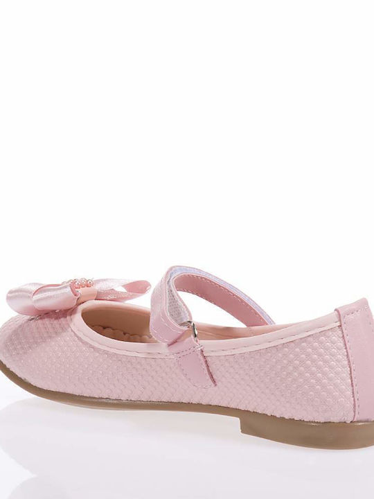 minican Kids Ballerinas with Hoop & Loop Closure Pink