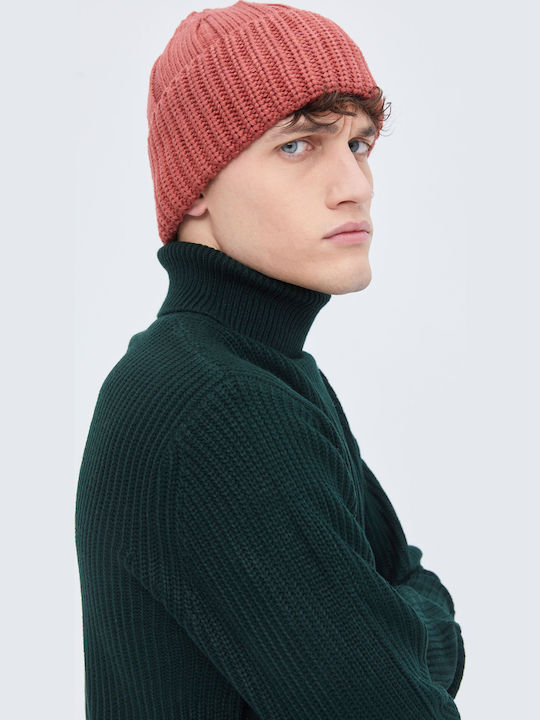 Beanie Unisex Σκούφος Πλεκτός σε Μπορντό χρώμα