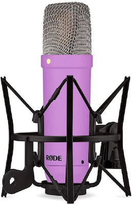 Rode Condenser (Large Diaphragm) XLR Microphone NT-1 Signature Series Shock Mounted/Clip On Mounting for Studio