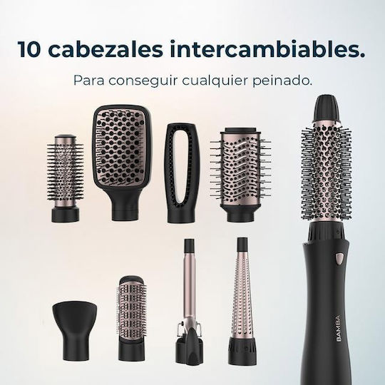 Cecotec Bamba CeramicCare 10in1 Styler Ceramic Electric Brush with Air for Straightening and Curls