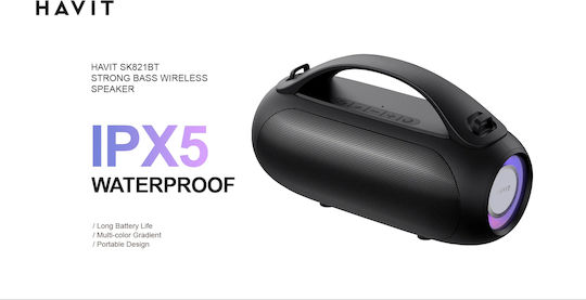 Havit SK821BT Ηχείο Bluetooth 8W με Ραδιόφωνο και Διάρκεια Μπαταρίας έως 12 ώρες Μαύρο