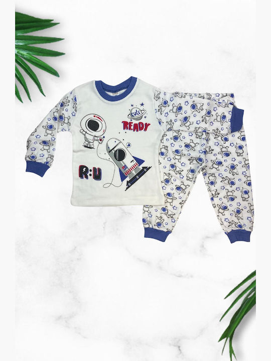 Supermini Pijama pentru copii De iarnă De bumbac Blue