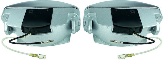 LA-1100 Rectangle Waterproof Headlights Car H3 Universal 12V 55W 12.5cm with Blue Lighting 2pcs