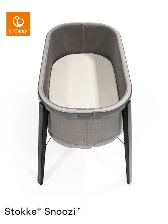 Stokke Leagăn Snoozi cu Saltea și Roți Gri grafit