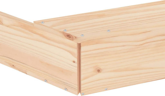 vidaXL Пясъчник Масивно дърво бор 111x111x20см. Бежов