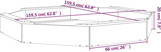 vidaXL Пясъчник 159.5x159.5x20см. Кафяв