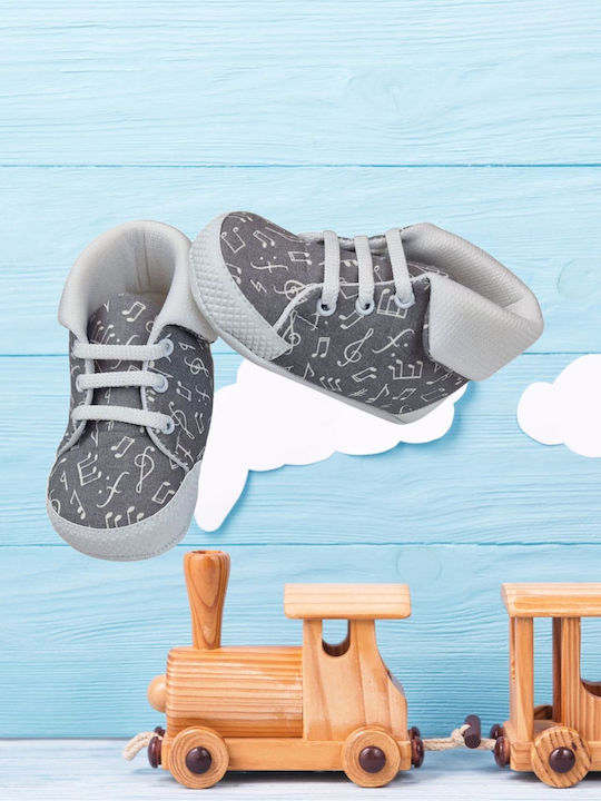 Βρεφικά Sneakers Αγκαλιάς Γκρι